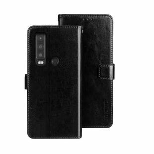 For CAT S75 idewei Crazy Horse Texture Leather Phone Case(Black)