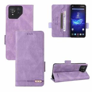 For ASUS Zenfone 8 / 8 Pro Magnetic Clasp Leather Phone Case(Purple)