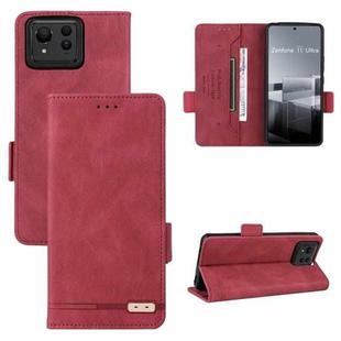 For ASUS Zenfone 11 Ultra Magnetic Clasp Leather Phone Case(Red)