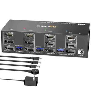 KC-KVM303DH 8K 60Hz USB3.0 DP+DP+HDMI Triple Monitors KVM Switch(EU Plug)