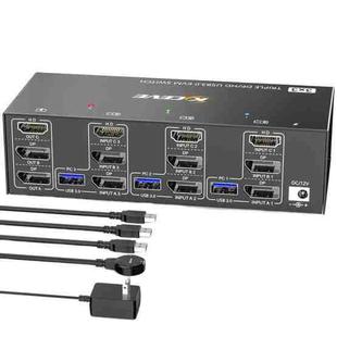 KC-KVM303DH 8K 60Hz USB3.0 DP+DP+HDMI Triple Monitors KVM Switch(US Plug)