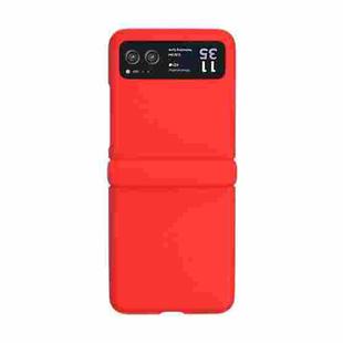 For Motorola Razr 40 3 in 1 Skin Feel PC Phone Case with Hinge(Red)