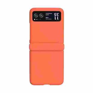 For Motorola Razr 40 3 in 1 Skin Feel PC Phone Case with Hinge(Orange)