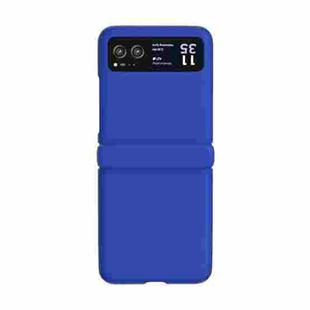 For Motorola Razr 40 3 in 1 Skin Feel PC Phone Case with Hinge(Klein Blue)