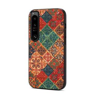 For Sony Xperia 1 IV Four Seasons Flower Language Series TPU Phone Case(Winter Blue)