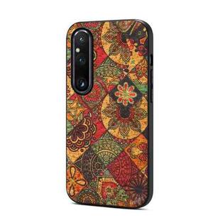 For Sony Xperia 1 V Four Seasons Flower Language Series TPU Phone Case(Autumn Yellow)