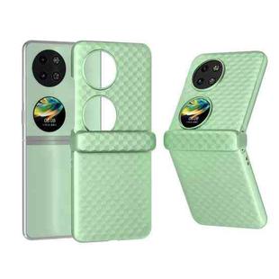For Huawei Pocket 2 3 in 1 Wave Pattern Matte PC Phone Case with Hinge(Light Green)