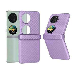 For Huawei Pocket 2 3 in 1 Wave Pattern Matte PC Phone Case with Hinge(Purple)