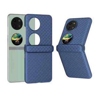 For Huawei Pocket 2 3 in 1 Wave Pattern Matte PC Phone Case with Hinge(Dark Blue)