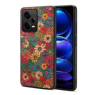 For Xiaomi Redmi Note 12 Pro Four Seasons Flower Language Series TPU Phone Case(Spring Green)