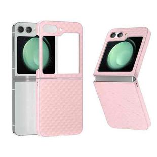 For Samsung Galaxy Z Flip5 5G Wave Pattern Matte PC Phone Case(Pink)