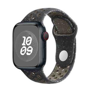 For Apple Watch Series 8 45mm Coloful Silicone Watch Band(Midnight Black Brown)