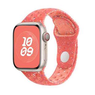 For Apple Watch SE 40mm Coloful Silicone Watch Band(Orange Pink)