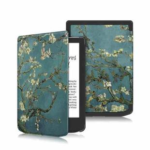 For PocketBook Verse Pro Painted Voltage Caster Leather Smart Tablet Case(Apricot Blossom)