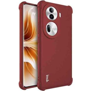 For OPPO Reno11 Pro 5G Global imak Shockproof Airbag TPU Phone Case(Matte Red)