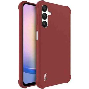 For Samsung Galaxy A25 5G imak Shockproof Airbag TPU Phone Case(Matte Red)