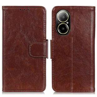 For Realme C67 4G Nappa Texture Horizontal Flip Leather Phone Case(Brown)