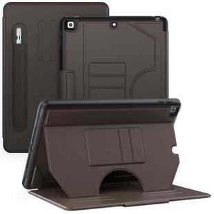 For iPad 10.2 2021 / 2020 / 10.5 Notebook Magnetic Leather Tablet Case(Brown)