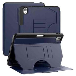 For iPad Air 11 2024 Notebook Magnetic Leather Tablet Case(Navy Blue)