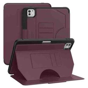 For iPad Pro 11 2024 Notebook Magnetic Leather Tablet Case(Purple)