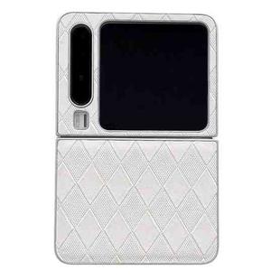 For Huawei Pura X Pearlescent Paint Diamond Shaped Checkered Leather Phone Case(Silver)