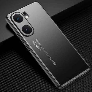 For vivo iQOO Neo 9 Pro Frosted Metal Phone Case(Black)
