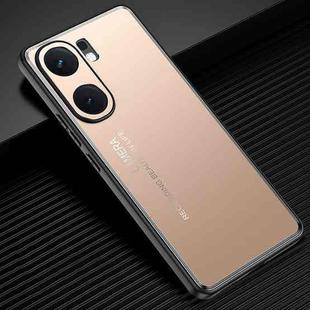 For vivo iQOO Neo 9 Frosted Metal Phone Case(Gold)