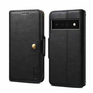 For Google Pixel 6 Pro Denior Cowhide Texture Wallet Style Leather Phone Case(Black)