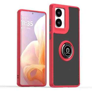 For Motorola Moto G85 Q Shadow 1 Series TPU + PC Phone Case with Ring(Red)