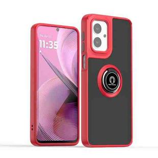 For Motorola Moto G55 Q Shadow 1 Series TPU + PC Phone Case with Ring(Red)