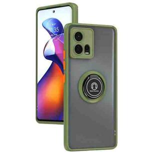 For Motorola Edge 30 Fusion Q Shadow 1 Series TPU + PC Phone Case with Ring(Army Green)