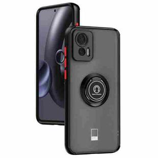 For Motorola Edge 30 Neo Q Shadow 1 Series TPU + PC Phone Case with Ring(Black+Red)
