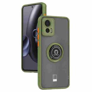 For Motorola Edge 30 Neo Q Shadow 1 Series TPU + PC Phone Case with Ring(Army Green)