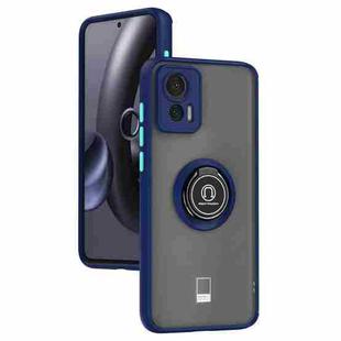 For Motorola Edge 30 Neo Q Shadow 1 Series TPU + PC Phone Case with Ring(Royal Blue)
