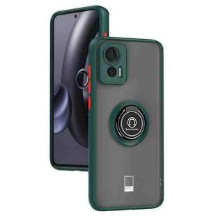 For Motorola Edge 30 Neo Q Shadow 1 Series TPU + PC Phone Case with Ring(Dark Green)