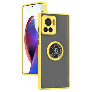 For Motorola Edge 30 Ultra Q Shadow 1 Series TPU + PC Phone Case with Ring(Yellow)