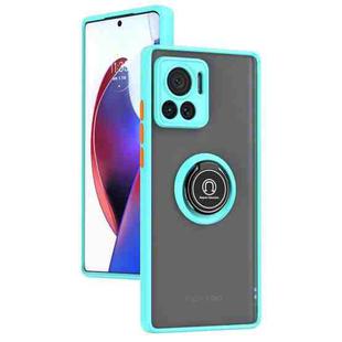 For Motorola Edge 30 Ultra Q Shadow 1 Series TPU + PC Phone Case with Ring(Sky Blue)
