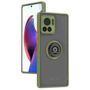 For Motorola Edge 30 Ultra Q Shadow 1 Series TPU + PC Phone Case with Ring(Army Green)