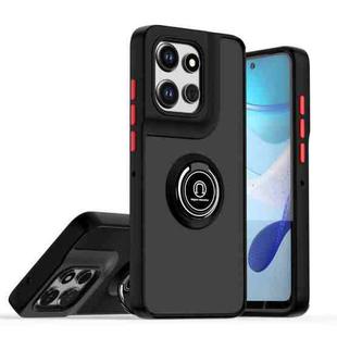 For Motorola Edge 50 Neo Q Shadow 1 Series TPU + PC Phone Case with Ring(Black+Red)
