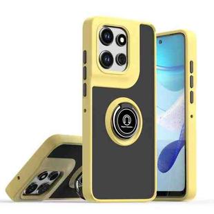 For Motorola Edge 50 Neo Q Shadow 1 Series TPU + PC Phone Case with Ring(Yellow)