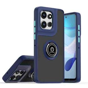 For Motorola Edge 50 Neo Q Shadow 1 Series TPU + PC Phone Case with Ring(Royal Blue)