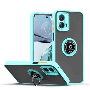 For Motorola Moto G 5G 2023 Q Shadow 1 Series TPU + PC Phone Case with Ring(Sky Blue)