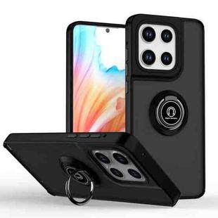 For Motorola Moto G Stylus 5G 2025 Q Shadow 1 Series TPU + PC Phone Case with Ring(Black+Black)