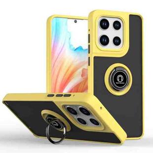 For Motorola Moto G Stylus 5G 2025 Q Shadow 1 Series TPU + PC Phone Case with Ring(Yellow)