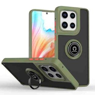 For Motorola Moto G Stylus 5G 2025 Q Shadow 1 Series TPU + PC Phone Case with Ring(Army Green)