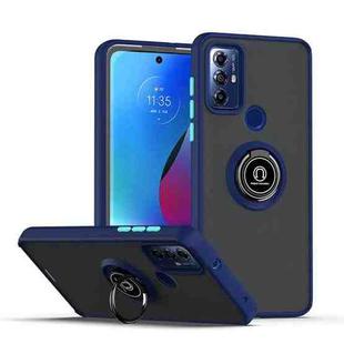For Motorola Moto G Play 2023 Q Shadow 1 Series TPU + PC Phone Case with Ring(Royal Blue)