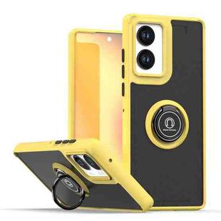 For Motorola Edge 50 Fusion Q Shadow 1 Series TPU + PC Phone Case with Ring(Yellow)