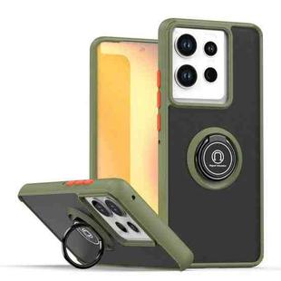 For Motorola Edge 50 Pro Q Shadow 1 Series TPU + PC Phone Case with Ring(Army Green)