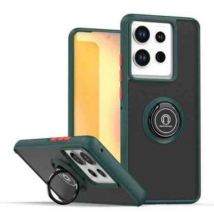 For Motorola Edge 50 Pro Q Shadow 1 Series TPU + PC Phone Case with Ring(Dark Green)