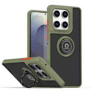 For Motorola Edge 60 Pro Q Shadow 1 Series TPU + PC Phone Case with Ring(Army Green)